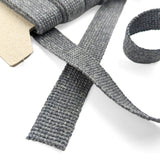 25mm Wide Cotton Acrylic Webbing Grey
