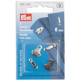 265230 Prym 6mm Trouser And Skirt Hooks And Bars Silver