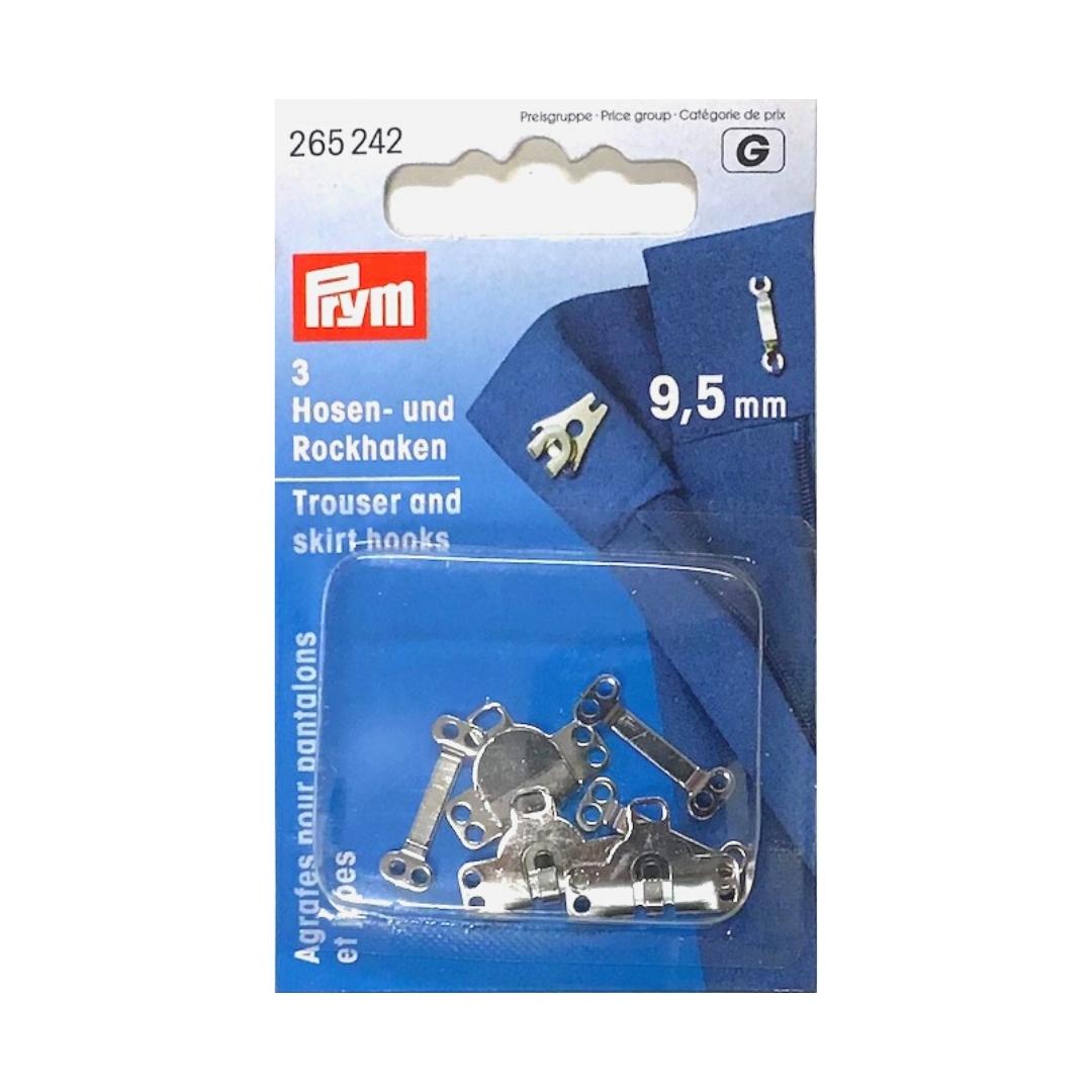 265242 Prym 9 5mm Trouser And Skirt Hooks Bars Silver