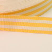 Yellow & White Stripe Binding Craft Tape (25mm)