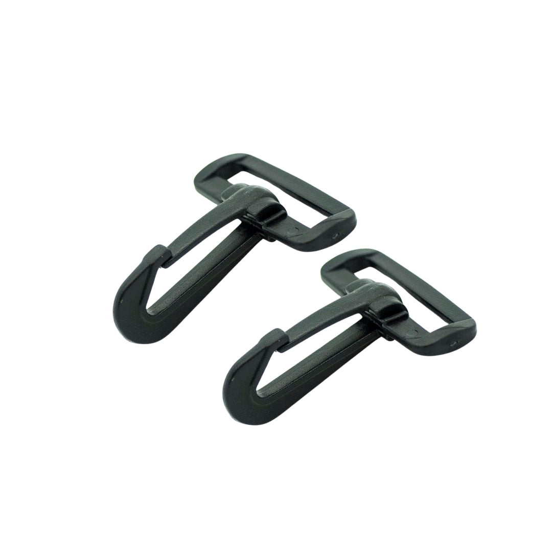38mm Plastic Bag Strap Snap Hook Clip Fasteners Black