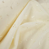 3 Hole Broderie Anglaise Fabric Floral Cream Close Up