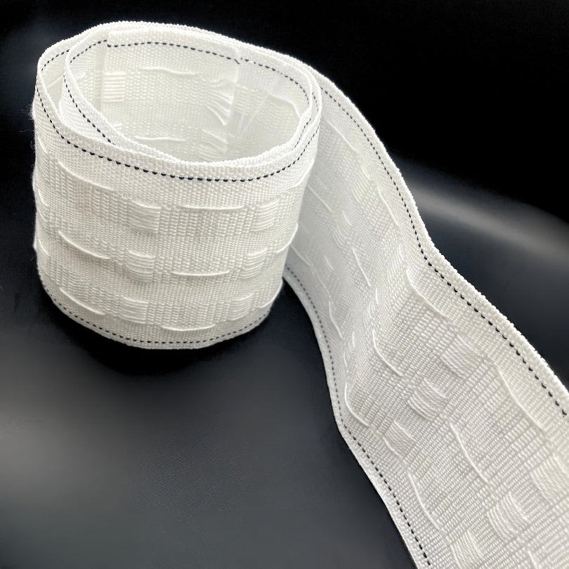 3 Inch Curtain Heading Pencil Pleat Tape White Roll