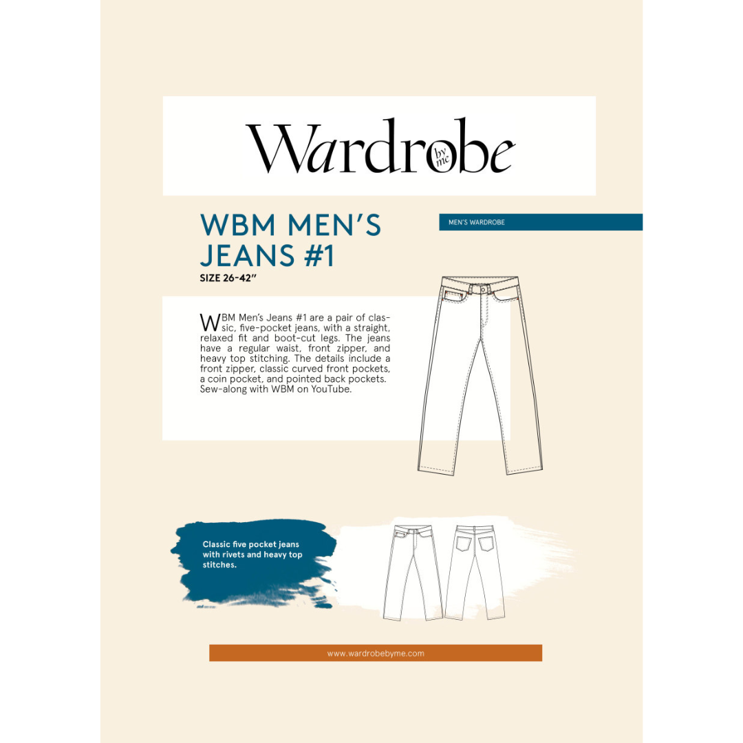 Wardrobe by me mens jeans 1 sewing pattern