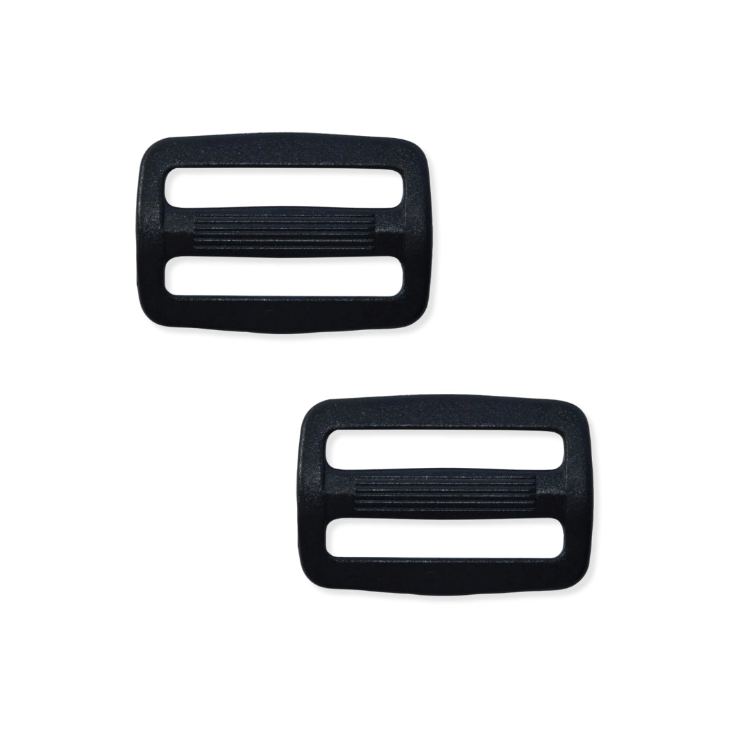 40mm Wide Black Plastic Strap Sliders
