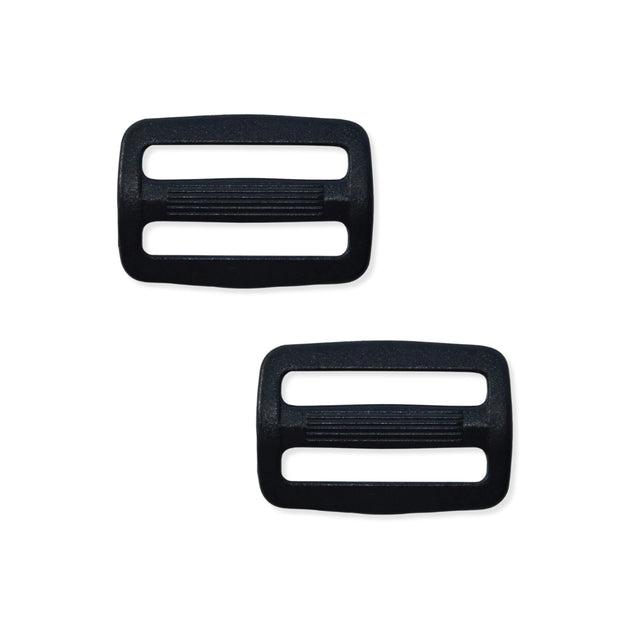 40mm Wide Black Plastic Strap Sliders