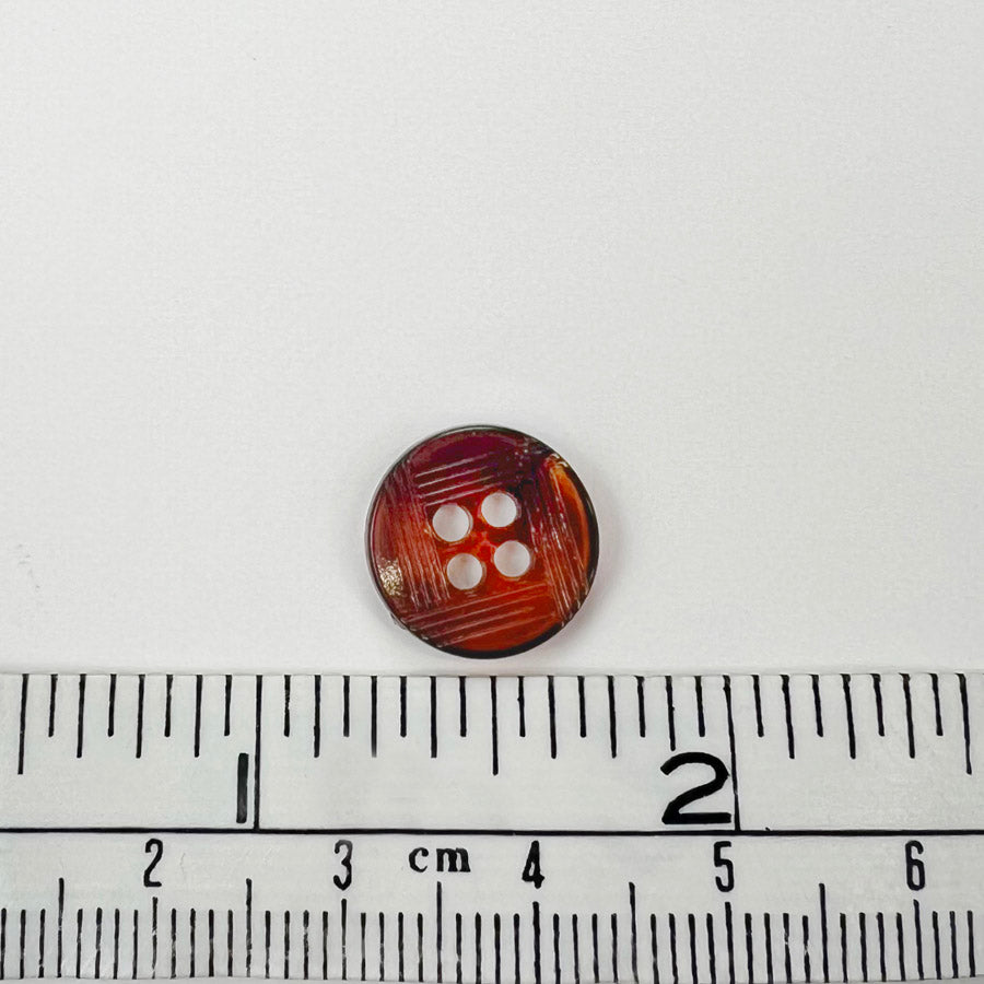 4 Hole Amber Plastic Round Buttons 12mm Pk20 Size