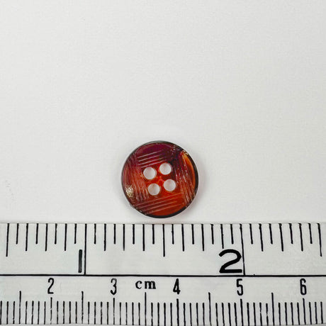 4 Hole Amber Plastic Round Buttons 12mm Pk20 Size