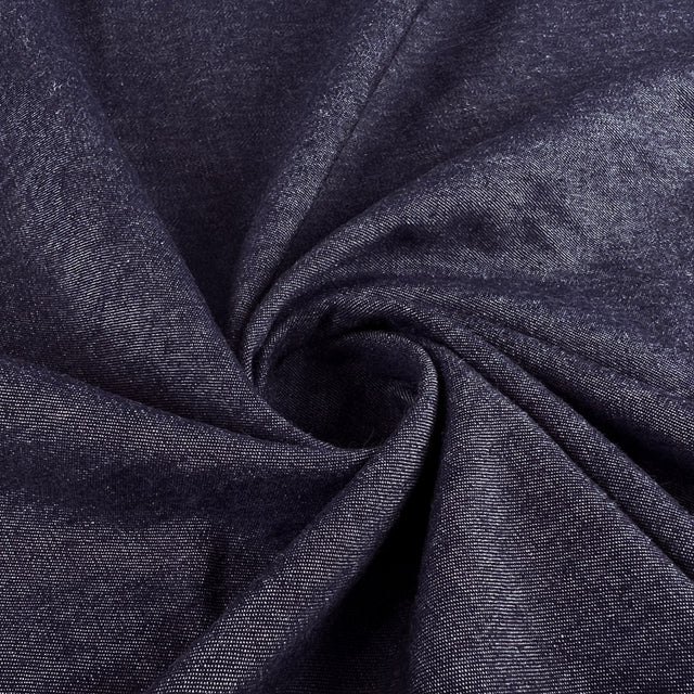 4oz Washed Chambray Denim Dark Blue Shirting Fabric Twist