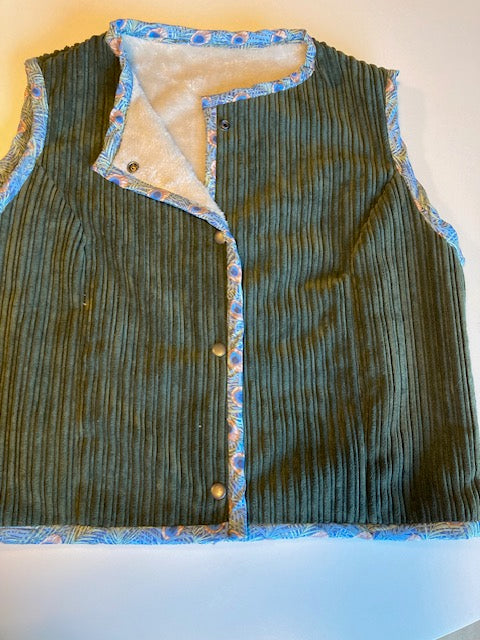 Fur Lined Cord Rust