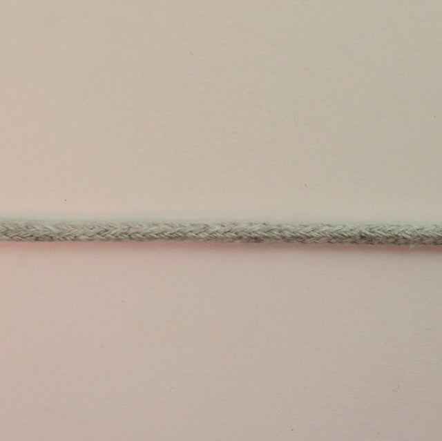 5mm Round Braided Cotton Cord Grey Marl Craft S