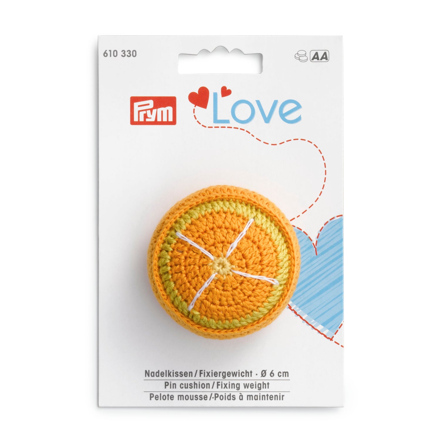 610330 Prym Love Pin Cushion Fixing Weight Orange