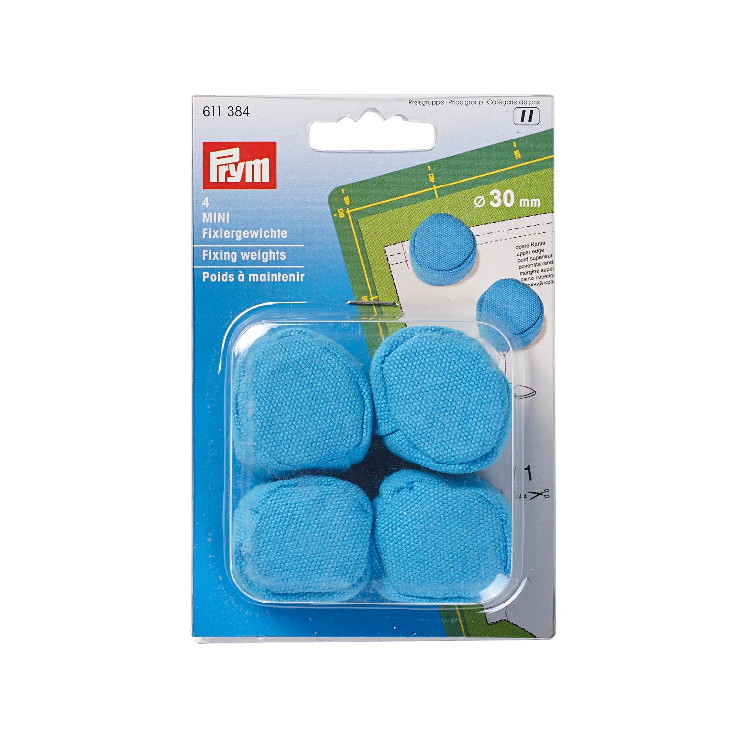611384 Prym 30mm Fixing Weights Blue