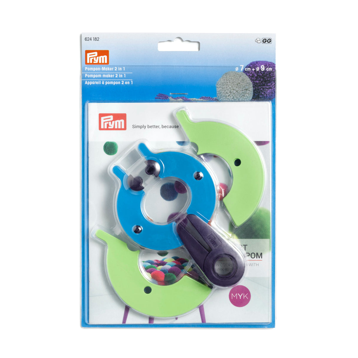 624182 Prym Pompom Maker Large 7cm 9Cm