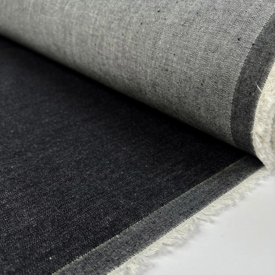 7 75oz Stretch Denim Anthracite Grey Cotton Elastane Stretch Woven Trouser Fabric Roll