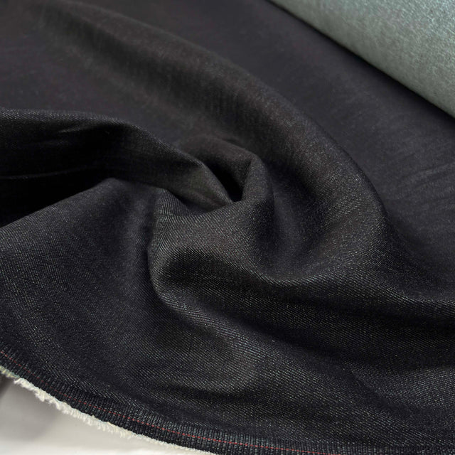 7.5oz Stretch Denim Charcoal Cotton Elastane Woven Trouser Fabric CU