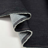 7.5oz Stretch Denim Charcoal Cotton Elastane Woven Trouser Fabric Fold