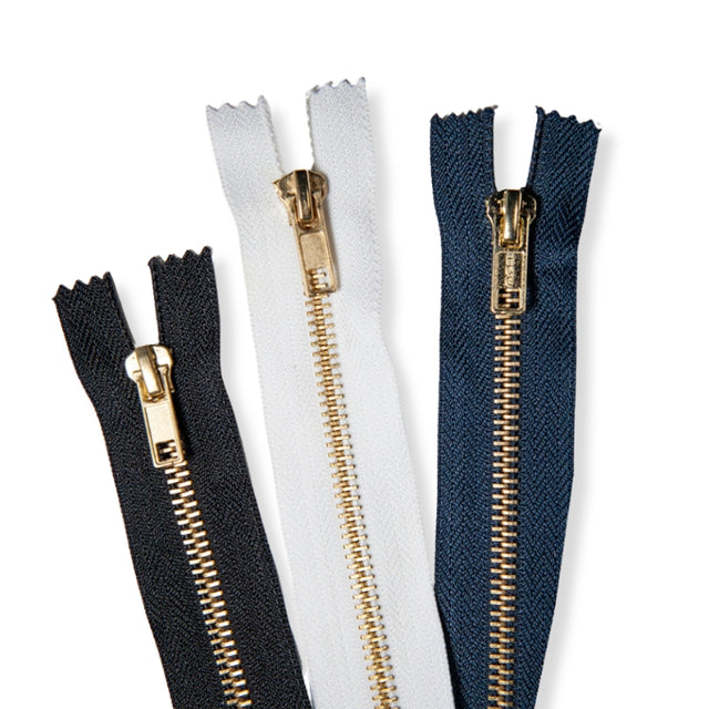 7 inch brass teeth jean denim zips group
