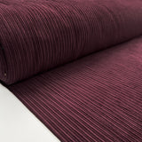 8 Wale Corduroy Aubergine Cotton Purple Woven Trouser Fabric Bolt