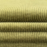 8 Wale Cotton Spandex Fabric  Bubble Wash Corduroy Moss