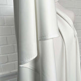 Aero White Polyester Elastane Soft Lightweight Knit Jersey Fabric Hang