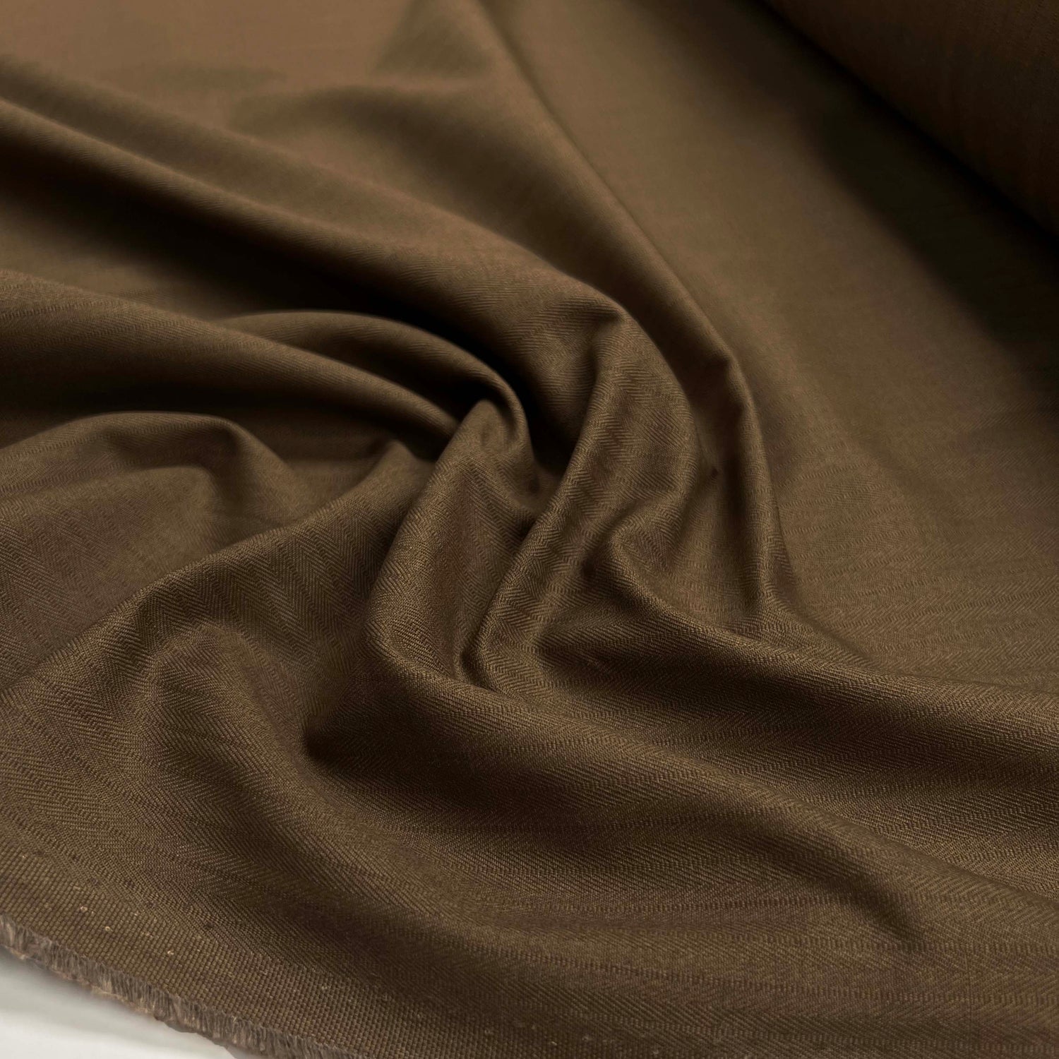 German Brown Khaki Cotton Polyester Suiting Fabric  Ain't 'Arf Ott CU