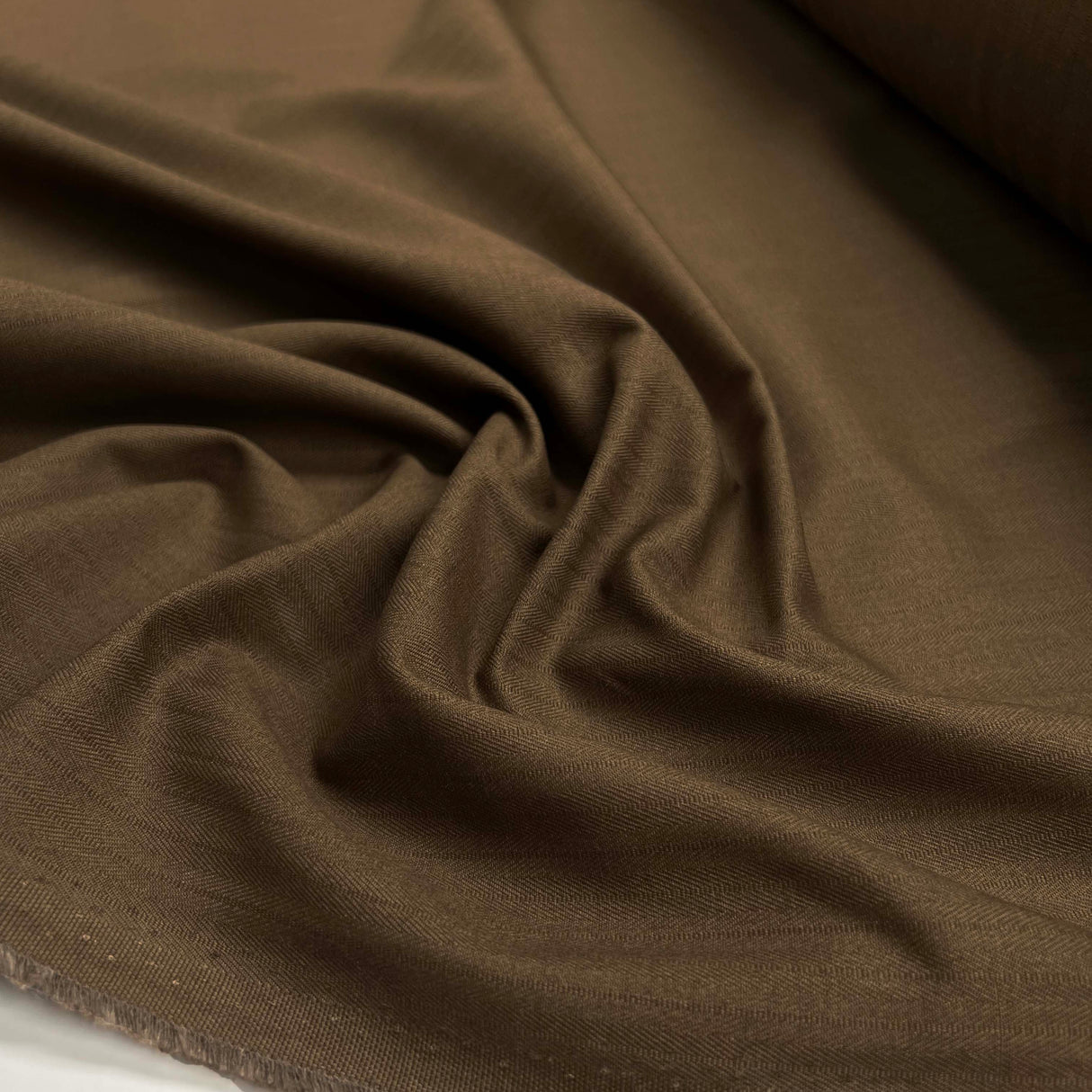 German Brown Khaki Cotton Polyester Suiting Fabric  Ain't 'Arf Ott CU