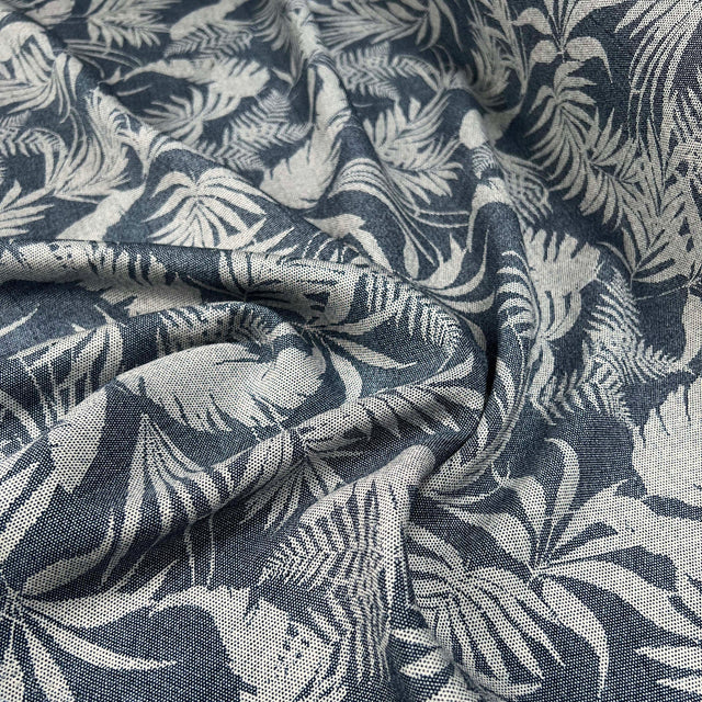 Airflow_Viscose_Denim_Palm_Blue_Leaf_Viscose_Polyamide_130gsm_Dress_Fabric_CU