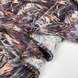 Albany 16 Momme Silk Catherine Satin Print Abstract Purple Dress Fabric Fold