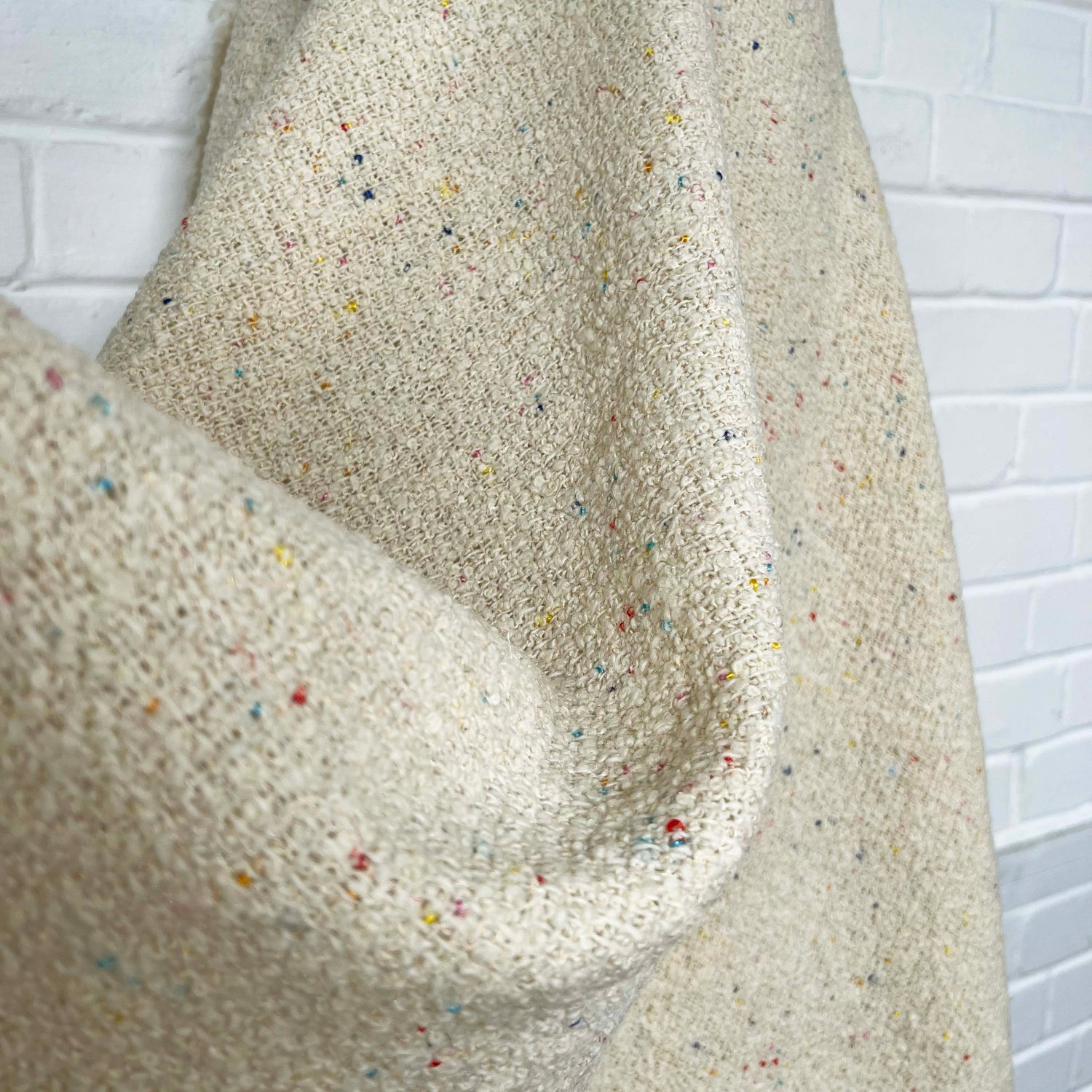 Confetti Wool Bouclé Coating Fabric All Season Wool Tweed