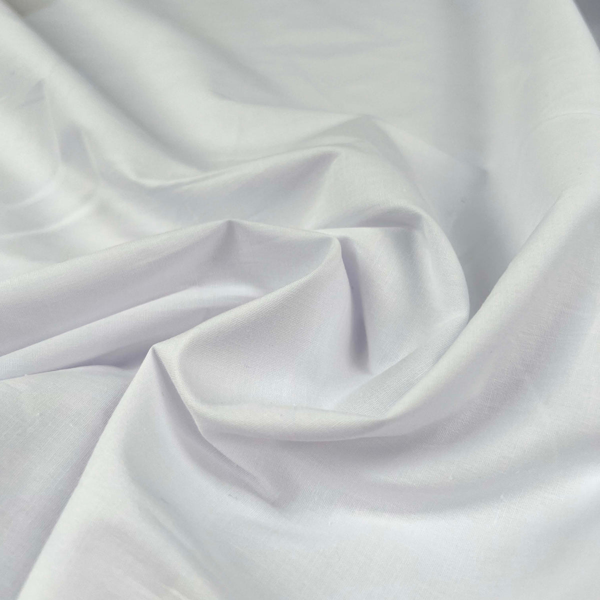 Apparition Plain White Cotton Elastane Shirting Fabric CU