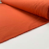 Italian Ex Designer Plain Autumn Cotton Shirt Fabric - Pumpkin Roll