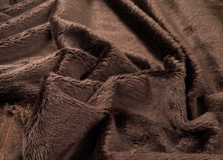 Baby Brown Fur Polyester Soft Coating Fabric CU