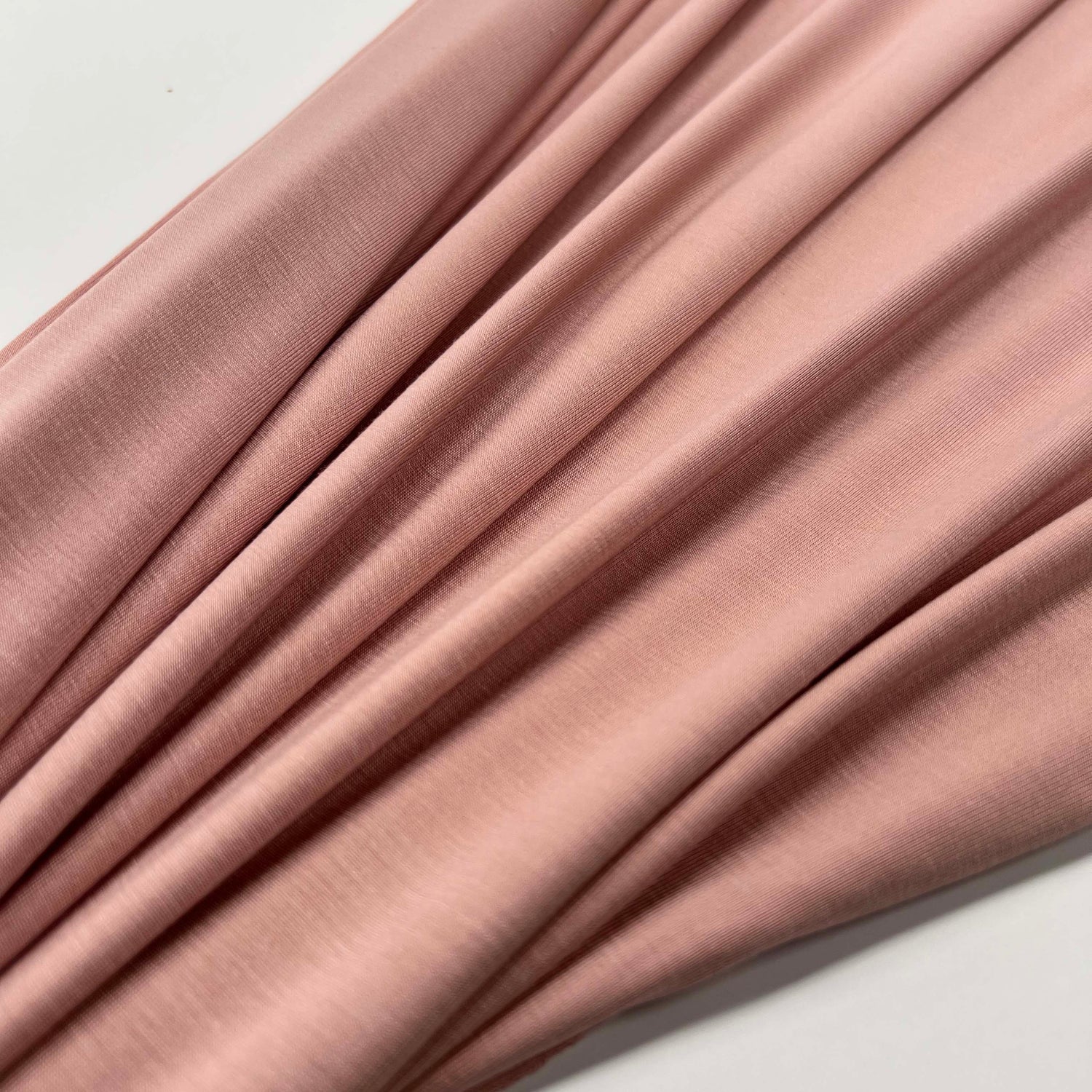 Oeko-Tex Bamboo Elastane Jersey Fabric Pink Bamboo Jersey - Blush Stretch