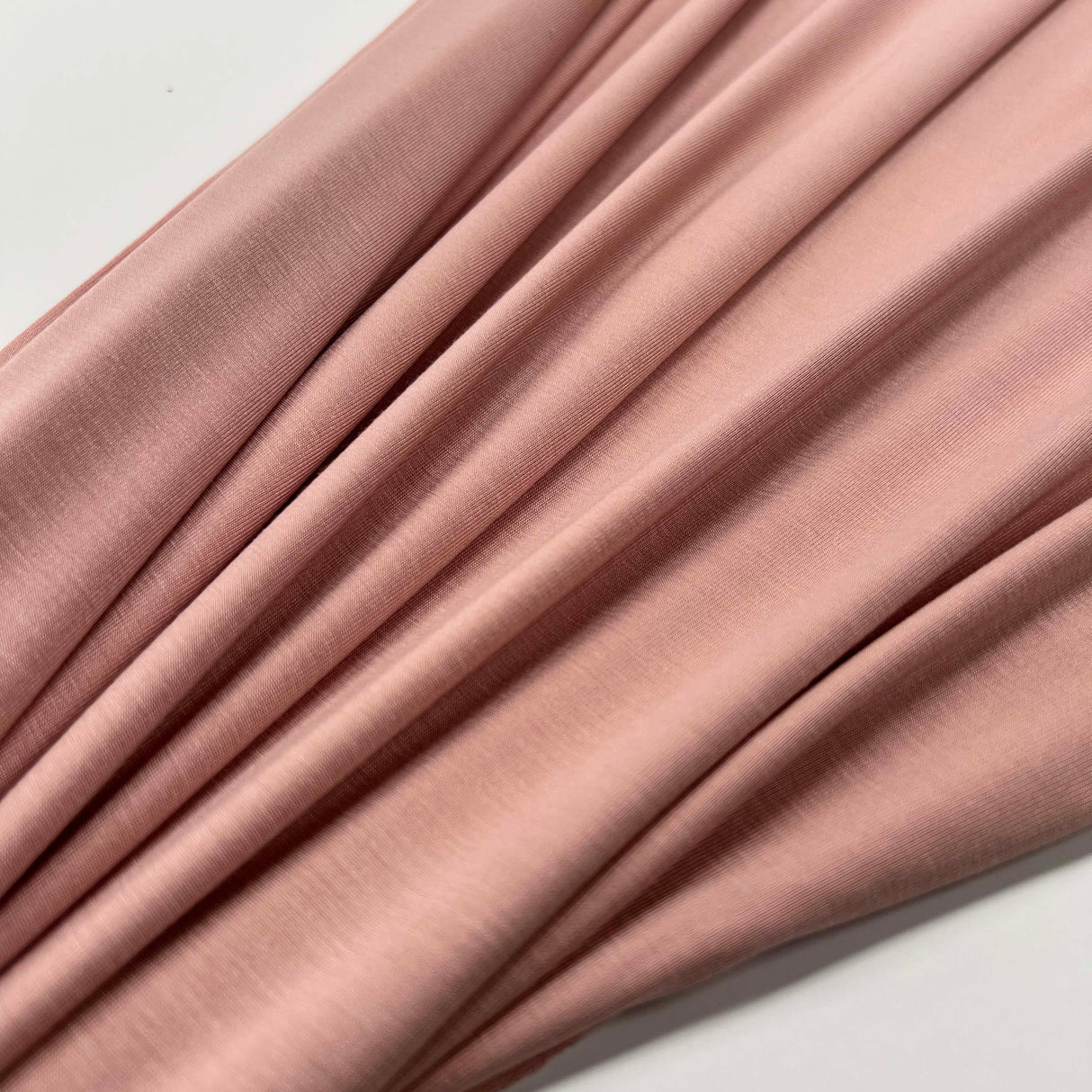 Oeko-Tex Bamboo Elastane Jersey Fabric Pink Bamboo Jersey - Blush Stretch