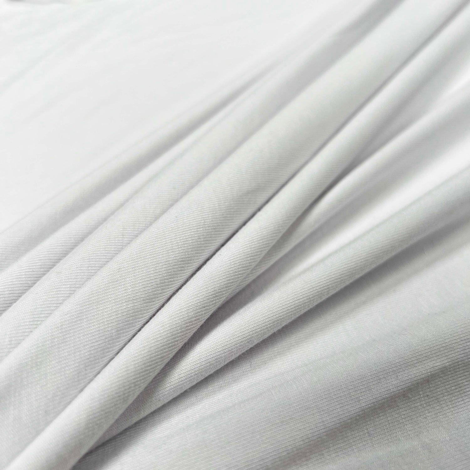 Oeko-Tex Bamboo Elastane Jersey Fabric Bamboo Jersey Optic White Stretch