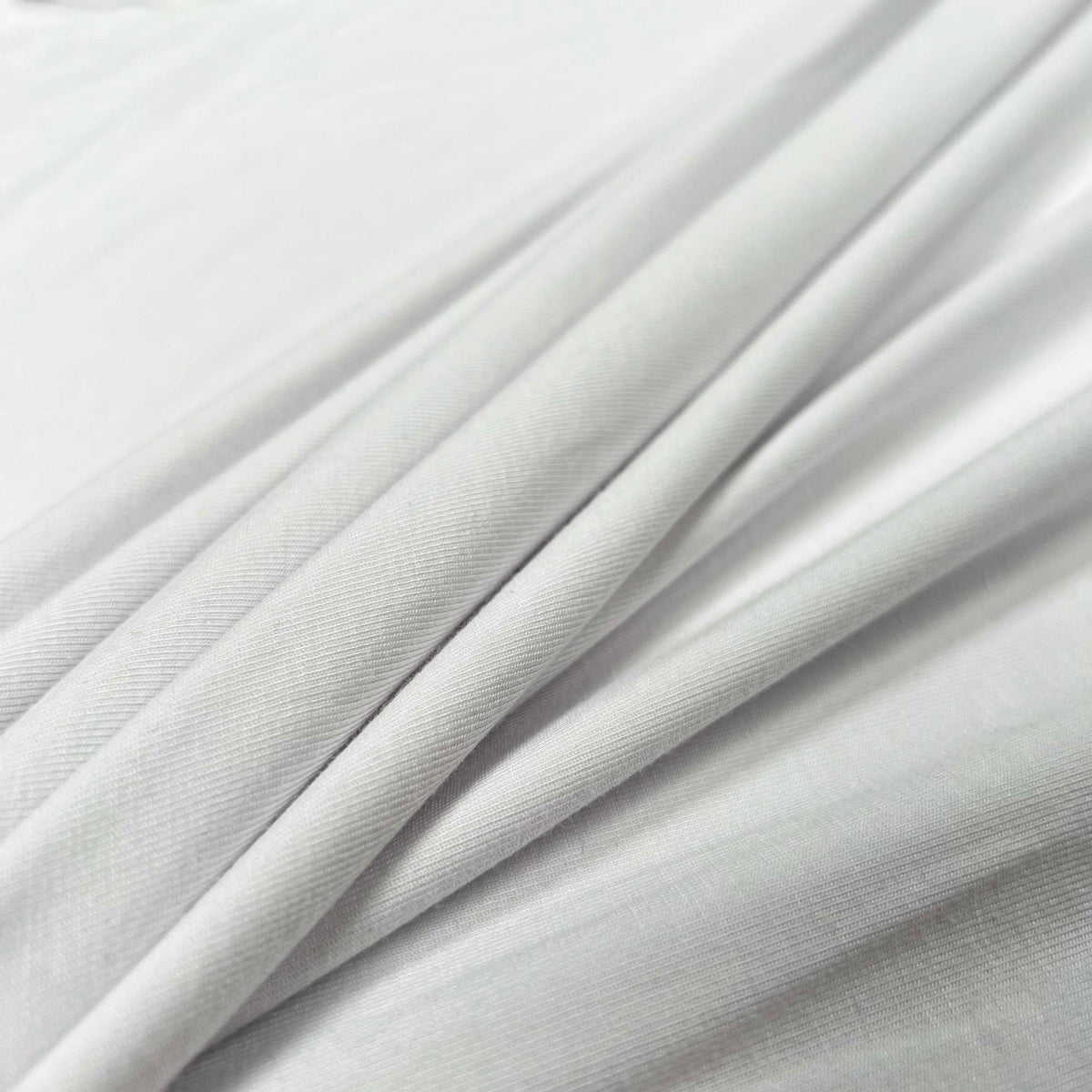 Oeko-Tex Bamboo Elastane Jersey Fabric Bamboo Jersey Optic White Stretch