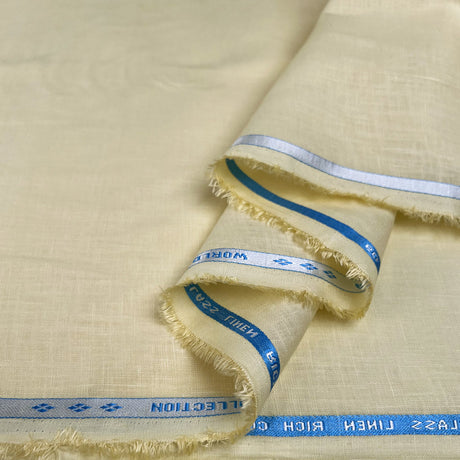 Remnant - Core Range Bamboo/Linen Shirting - Lemon (0.76m)