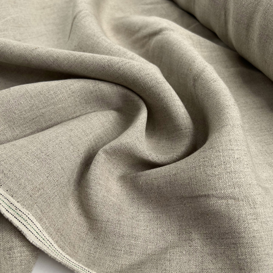 Bare Blend Linen Mix Cotton Stone Natural Suiting Fabric CU