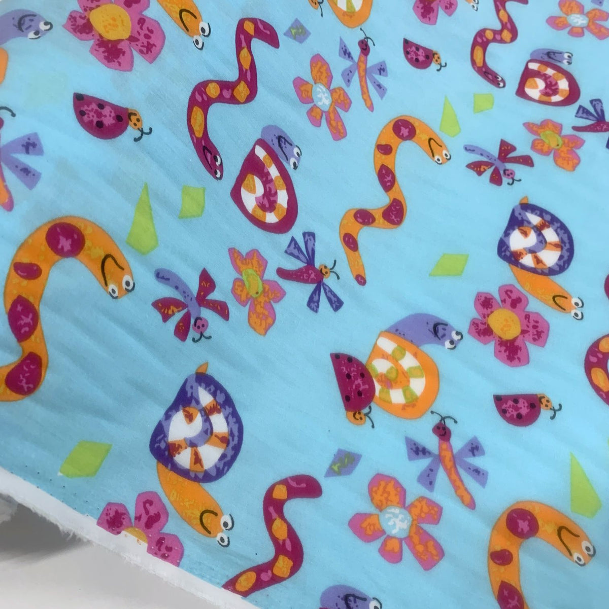 Basics Happy Cotton Garden Critter Dress Fabric R