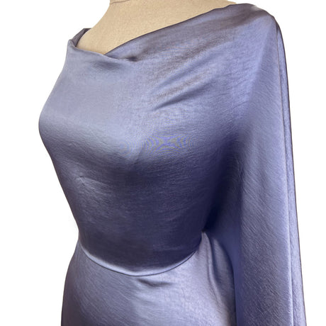 Bella Satin Stretch Denim Polyester Elastane Smooth Dressmaking Fabric Side