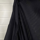 Bet On Black Cotton Stripe Woven Shirting Fabric Fold