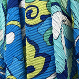Bikini Breeze BlueOpen Knit Pucci Ribbed Polyester Jersey Fabric Drape