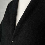Black Bean Wool Polyester Acrylic Brushed Plain Coating Fabric CU