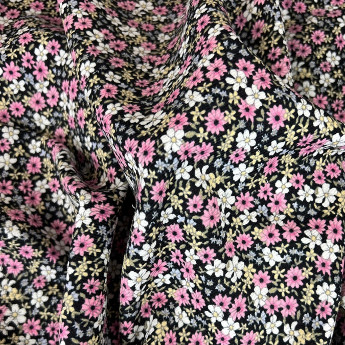 Floral Needlecord Dressmaking Fabric Baby Driver - Piccolo - Lilac CU