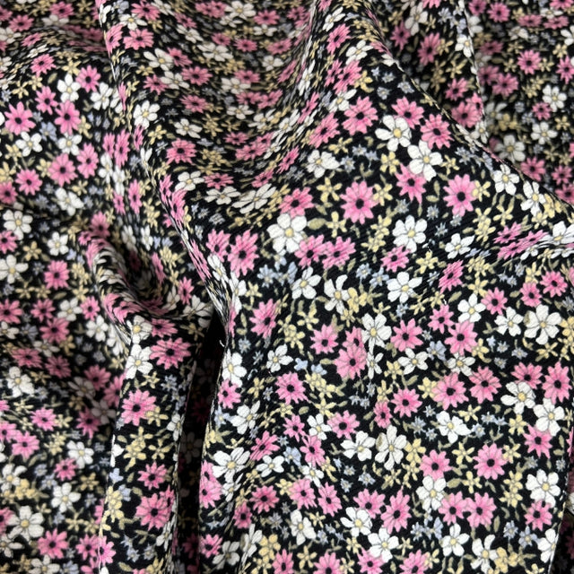 Floral Needlecord Dressmaking Fabric Baby Driver - Piccolo - Lilac CU
