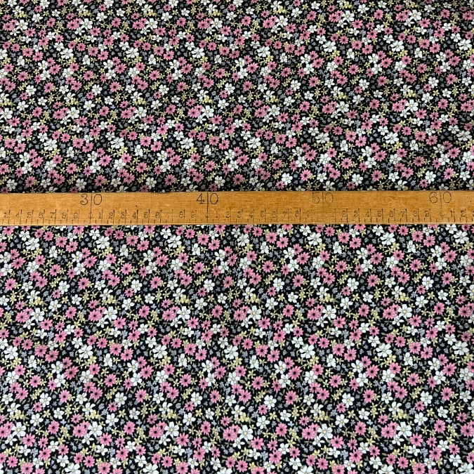Floral Needlecord Dressmaking Fabric Baby Driver - Piccolo - Lilac Ruler