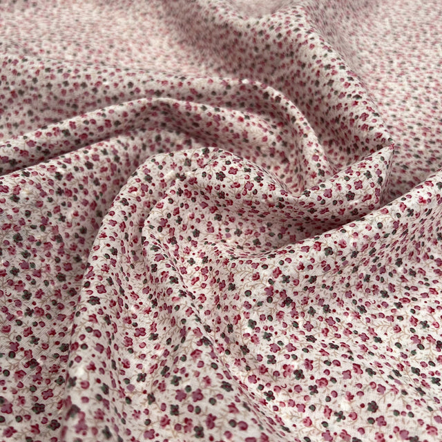 Blush Ditsy Cotton Pink Tiny Floral Woven Dress Fabric CU