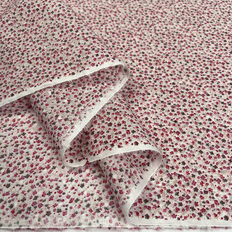 Blush Ditsy Cotton Pink Tiny Floral Woven Dress Fabric Fold