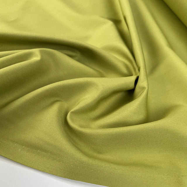 Boston Cotton Poplin Pistachio Green Plain Woven Shirting Fabric CU